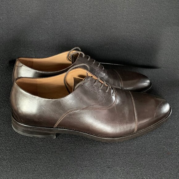 Brooks Brothers Men's "Carnegie" Dark Brown Lace Up Oxford Dress Shoes Size:12 - Picture 2 of 13